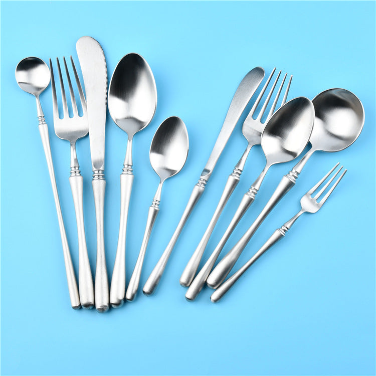 Slim Waist Knife, Fork, Spoon Export Japanese Daily Necessities Tableware Life304Western-style Stainless Steel Cutlery Set spoon