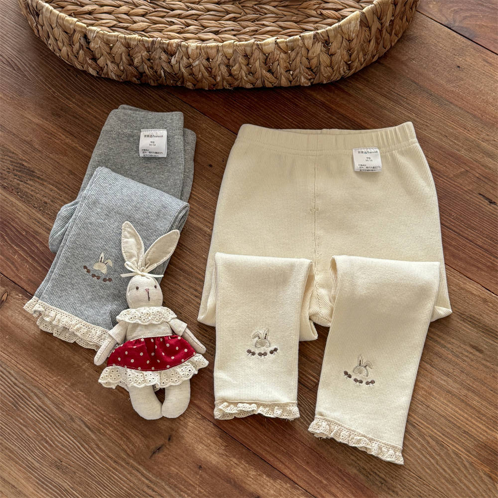 Sweet Little Girl Spring and Autumn Leggings New Style for Girls Baby Autumn Style Toddler Outerwear Children's Clothing Autumn Pants
