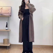 2025Spring New Soft Gentle Fairy Style Hollow Out Sweater Mid-Length Lazy Solid Color Cover-Up Top