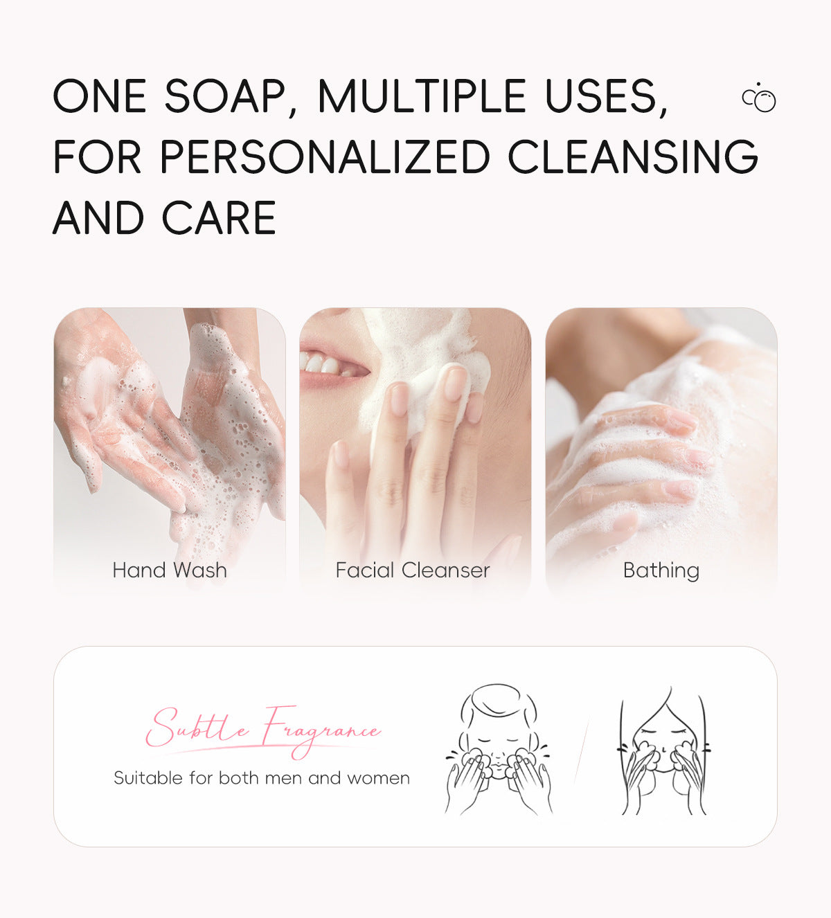 Plant Essential Oil Cherry Blossom Perfume Soap Refreshing Fragrance Bath Soap Full Body Use Long-lasting Scent Handmade Soap Export Soap