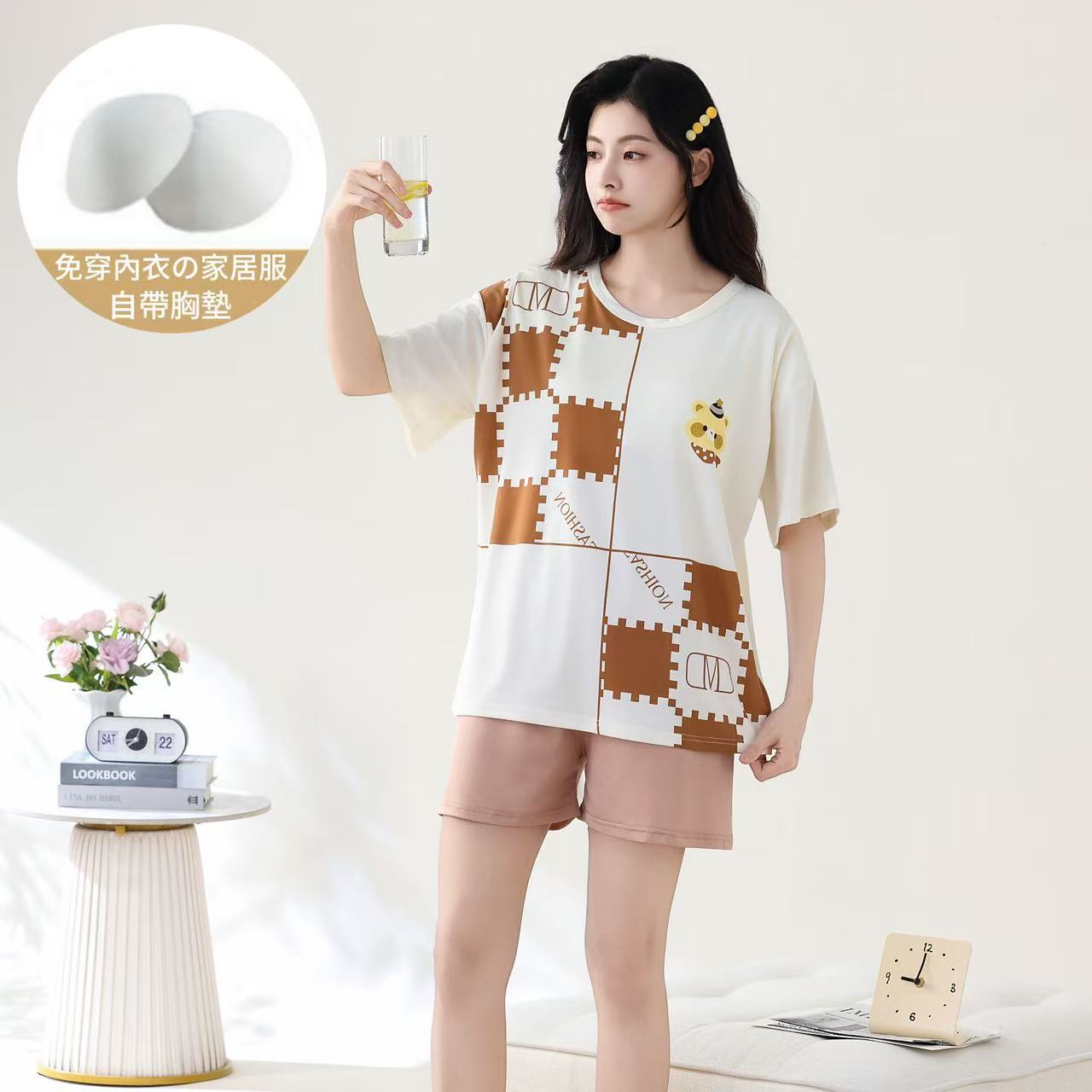 Foreign Trade Cross-Border Internet Celebrity Live Korean Version Cartoon Wearable Couple Short Sleeve Pajamas Homewear Summer Set Men's Pajamas
