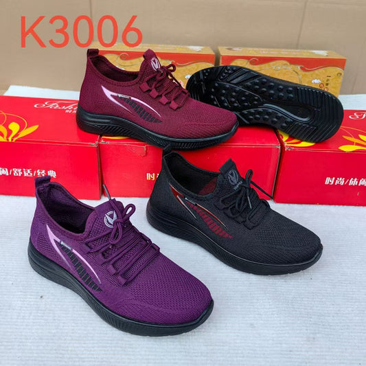 Spring Summer Women's Cloth Shoes Single Layer Fly Weave Slip-On Polyurethane Sole Breathable Flat Casual Women's Shoes