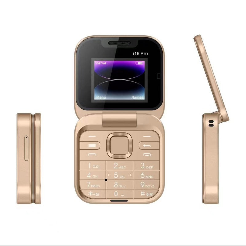 Mini Flip Phone Cross-Border i16 pro Flip Phone Dual SIM2G Button Mini Export Mobile Phone Wholesale