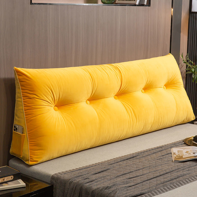 Triangular Bed Headrest Pillow Bed Cushion Double Backrest Soft Pack Waist Support Sofa Bedroom Plush Removable Washable Tatami
