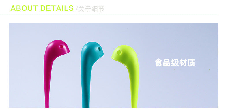 Amazon Creative Loch Ness Monster Spoon Cartoon Food Grade Plastic Spoon Kitchen Tool Manufacturer Wholesale