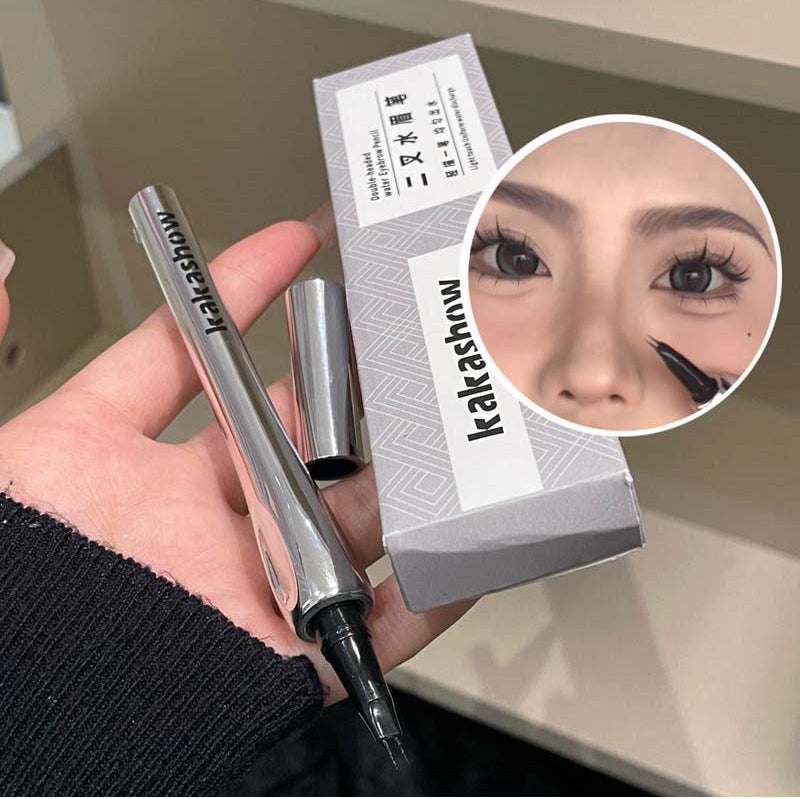 kakashow Two-Pronged Eyebrow Pencil with Fluorescent Hair, Distinct Wild Eyebrows, Waterproof and Sweatproof, Natural Look C479