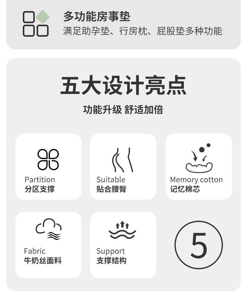 Bedside Sleeping Artifact Sofa Cushion Bed Hip Lift Multi-Functional Pillow Butt Pad Thickened Semi-Reclining Backrest