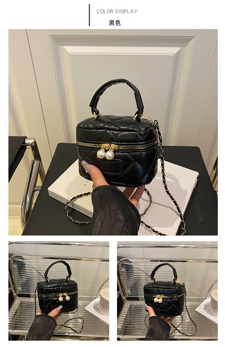 Women's Spring Summer Bag2025New Diamond Chain Bag High-End Fashionable Crossbody Bag Versatile Handheld Small Square Bag