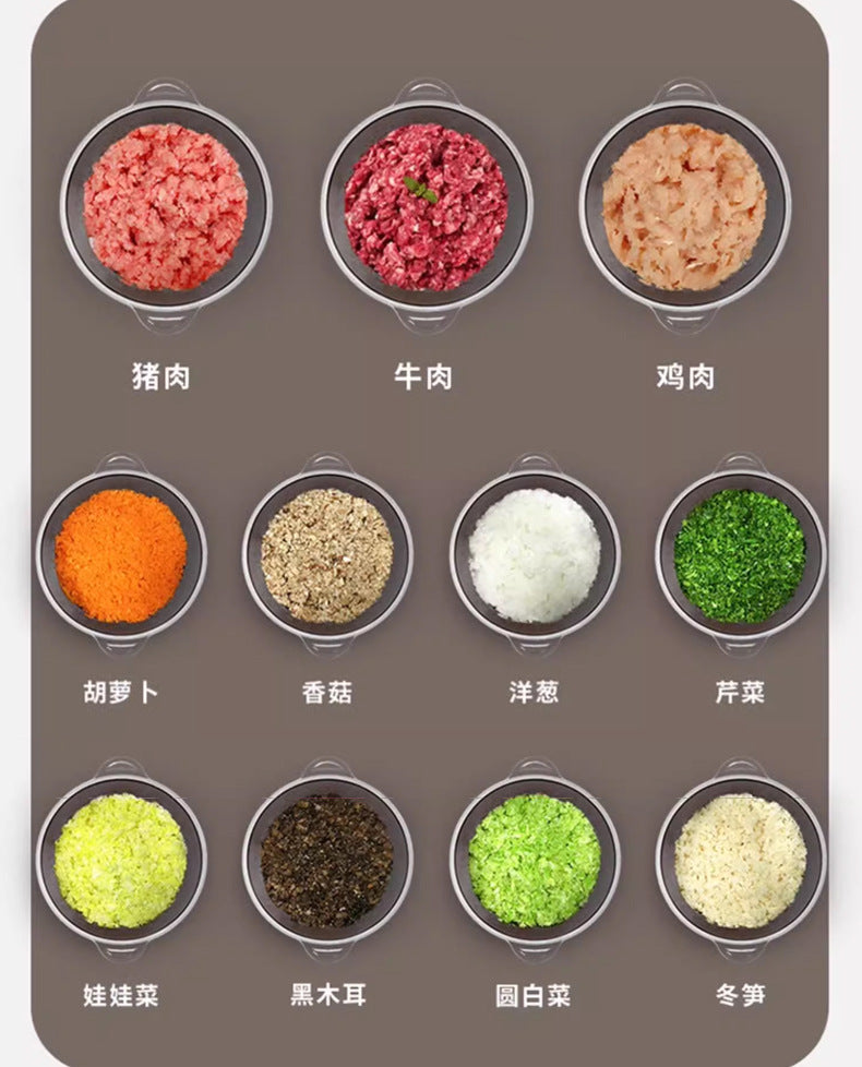 Meat Grinder Household Multifunctional Fully Automatic Electric Mixer Garlic Paste Grinder Food Processor Commercial Use