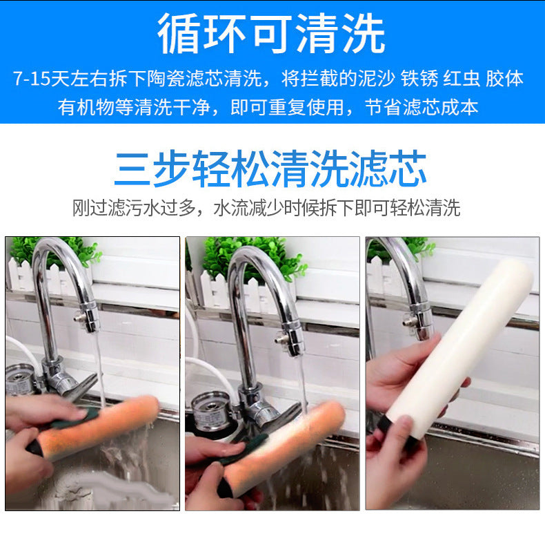 Yikai Steve Household Kitchen Filter Stainless Steel Countertop Direct Drinking Water Purifier Faucet Filter