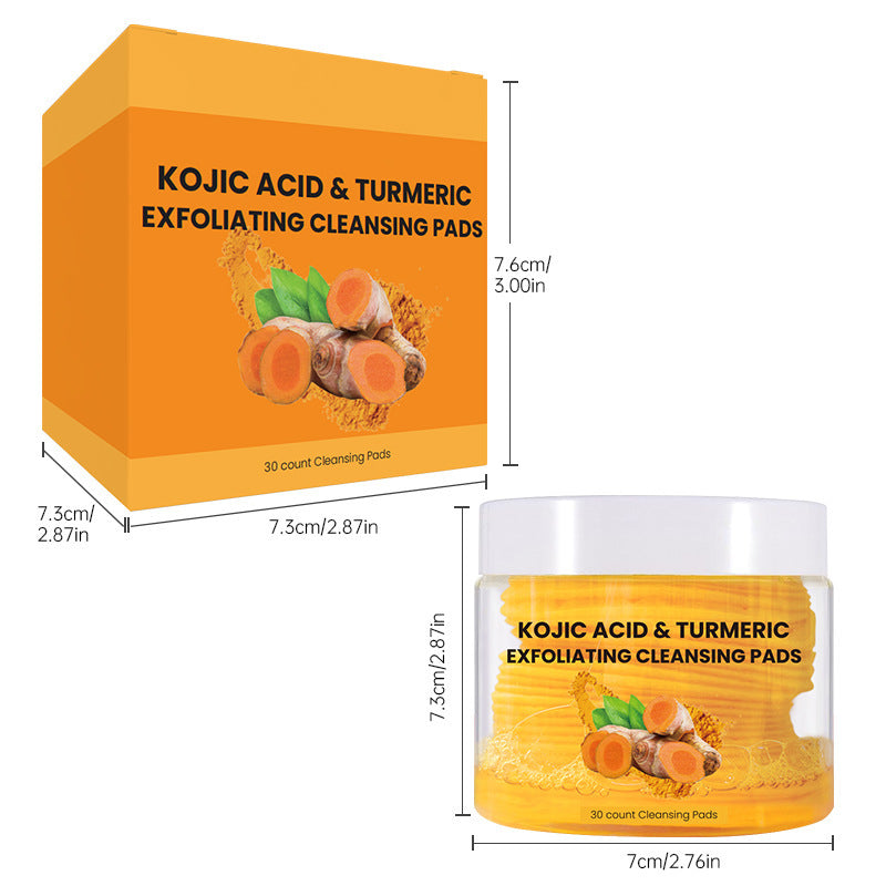Cross-border foreign trade turmeric cleansing pads Turmeric Cleansing Pad Exfoliating Cleansing Facial Care