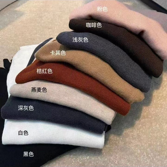 Anchor Red Autumn Winter New High-Quality Wool Base Shirt Women's Half Turtleneck Superfine Wool Sweater Korean Style