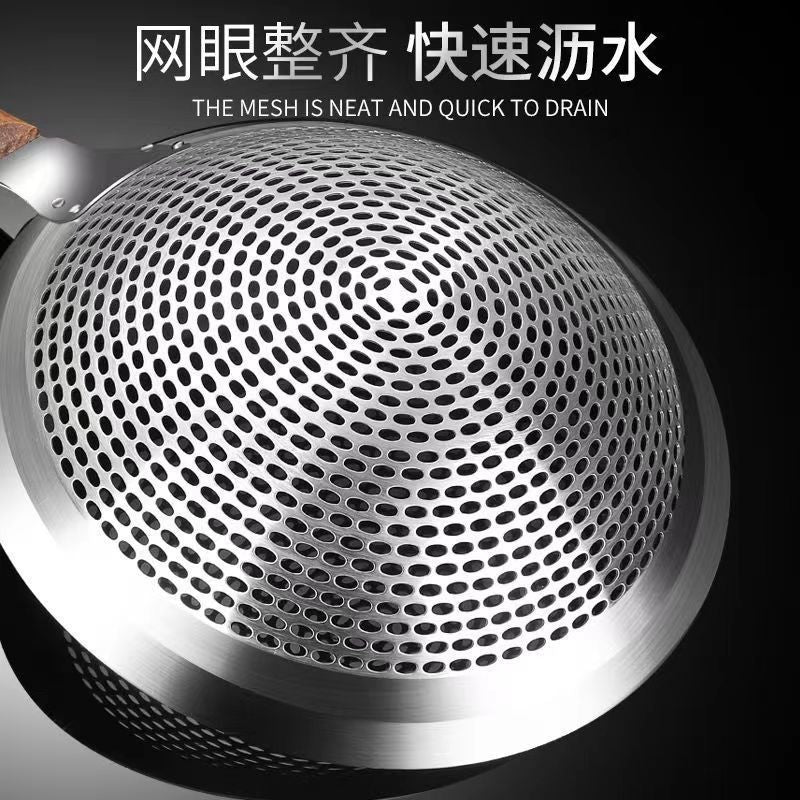 Extra Large Thickened Stainless Steel Strainer for Home Use, Noodle Strainer, Dumpling Strainer, Large Kitchen Oil Strainer, Sieve
