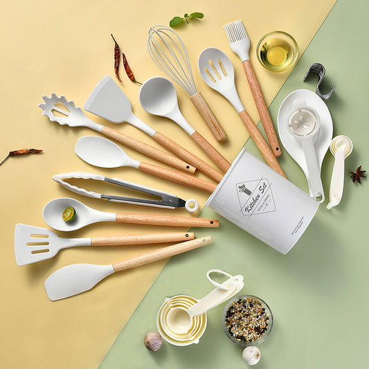 Cross-border Hot-selling Silicone Kitchenware34Set of Non-Stick Spatula, Measuring Cup, and Measuring Spoon kitchen utensil