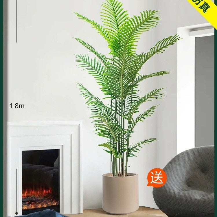Artificial Green Plant High-End Light Luxury Anthurium Floor Potted Fake Flower Tree Indoor Living Room Bionic Plant Decorative Ornament