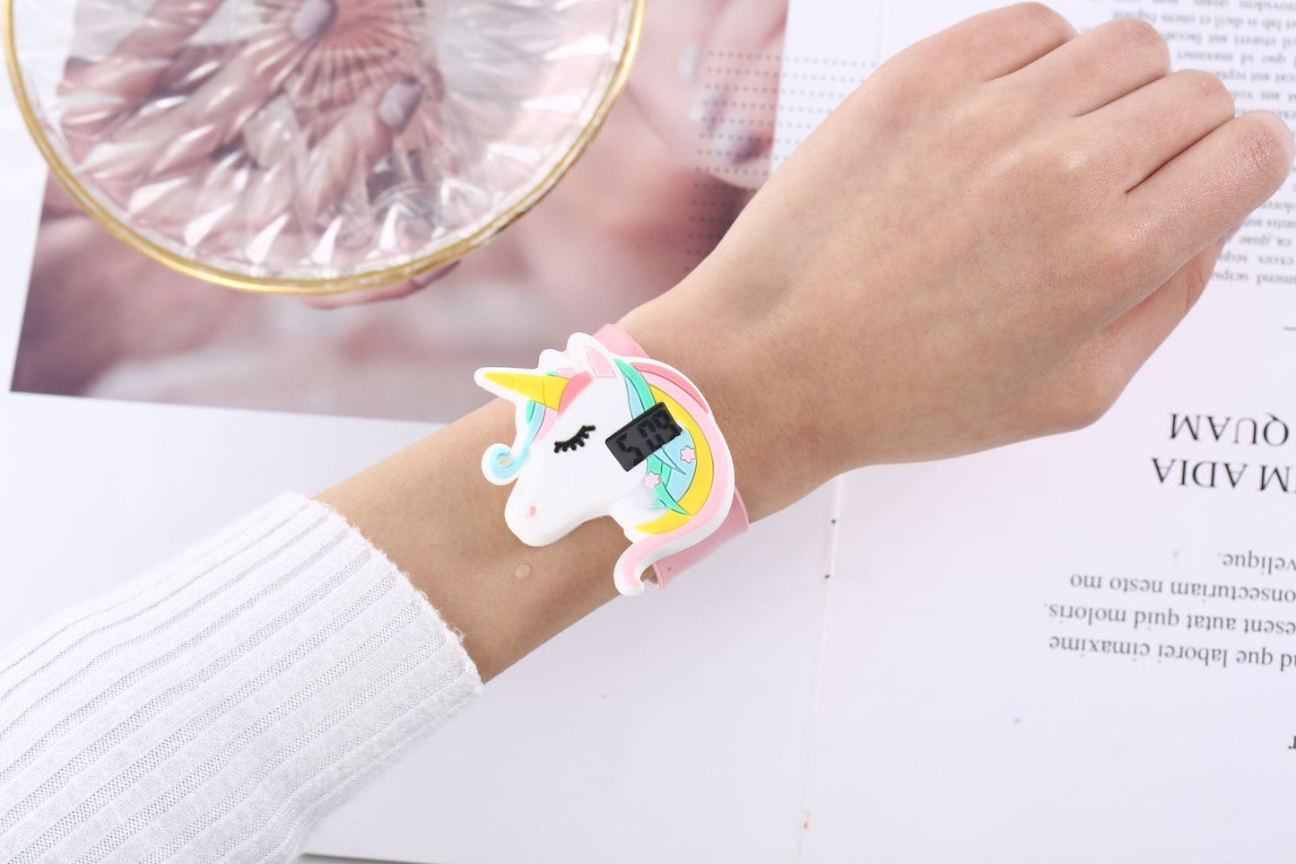Children's Cute Fashion Snap Watch for Boys and Girls Quartz Watch Childlike Chronograph Large Dial
