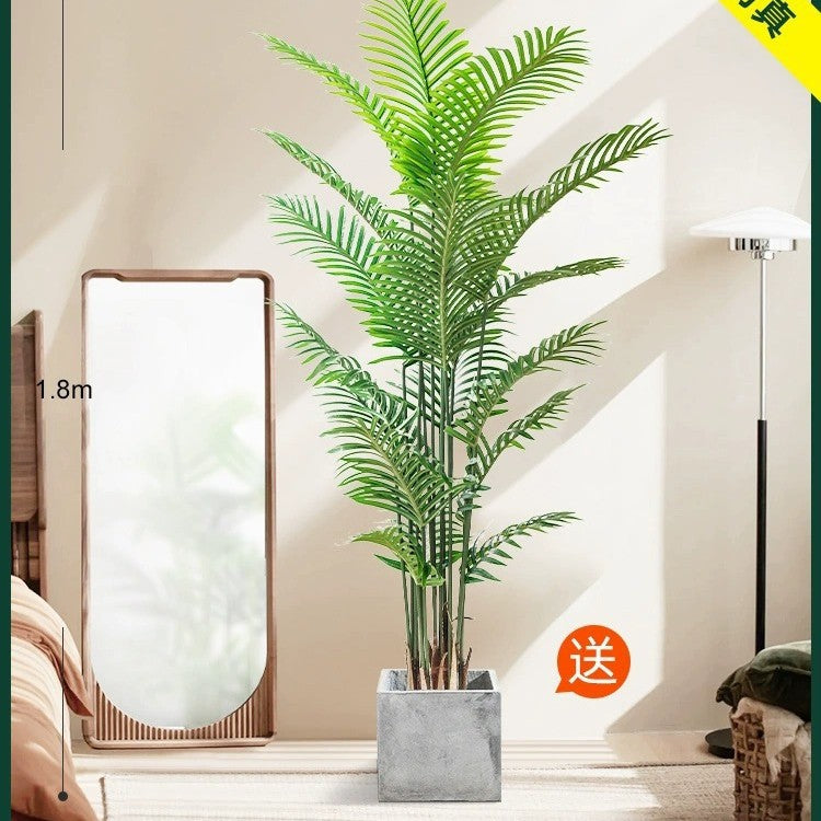 Artificial Green Plant High-End Light Luxury Anthurium Floor Potted Fake Flower Tree Indoor Living Room Bionic Plant Decorative Ornament