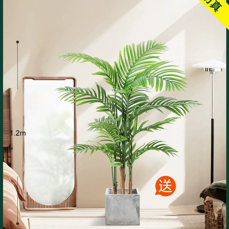 Artificial Green Plant High-End Light Luxury Anthurium Floor Potted Fake Flower Tree Indoor Living Room Bionic Plant Decorative Ornament