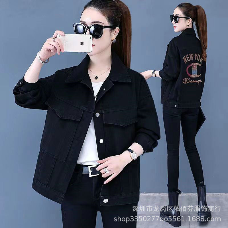 Spring and Autumn Foreign Trade Cross-Border Women's Denim Shirt Trendy Brand Korean Version Street Style Denim Top Women's Export Miscellaneous Denim Jacket