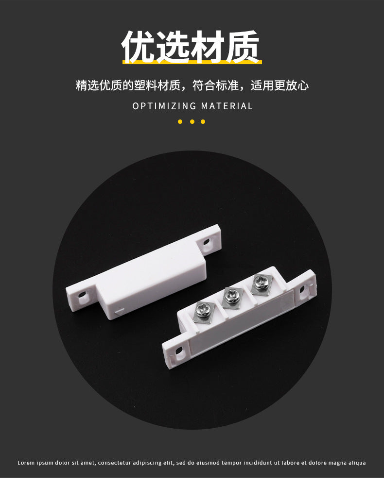 Snow Wolf Door and Window Magnetic Sensor Surface Mount Induction Detector Household Reed Switch Door Magnetic Alarm Normally Closed
