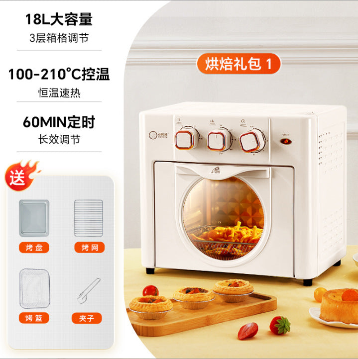 Xiaobei Pig Electric Oven for Home Use18Large Capacity Multifunctional Air Fryer Oven 2-in-1 Gift Wholesale
