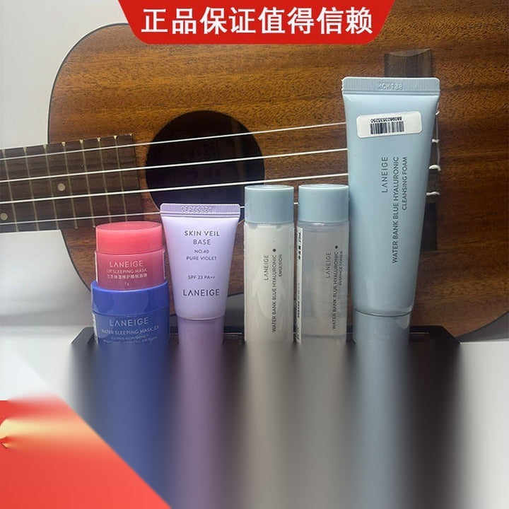 韩国新水酷洁面30ml紫隔离小样水乳唇膜睡眠面膜洗面奶女一般贸易