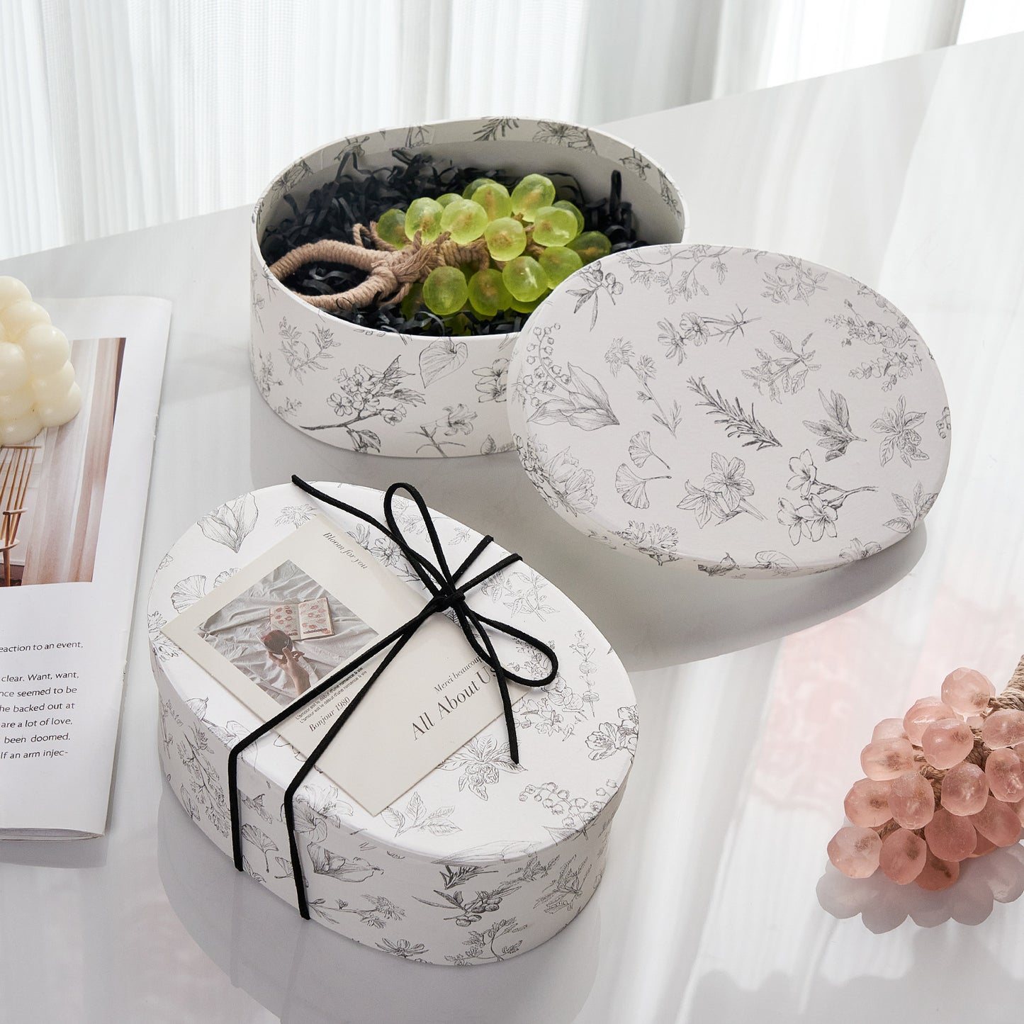 Handmade Soap Gift Box Grape Handmade Soap Gift Box Teacher's Day Gift Box Grape Scented Soap Gift Box Kraft Paper Box