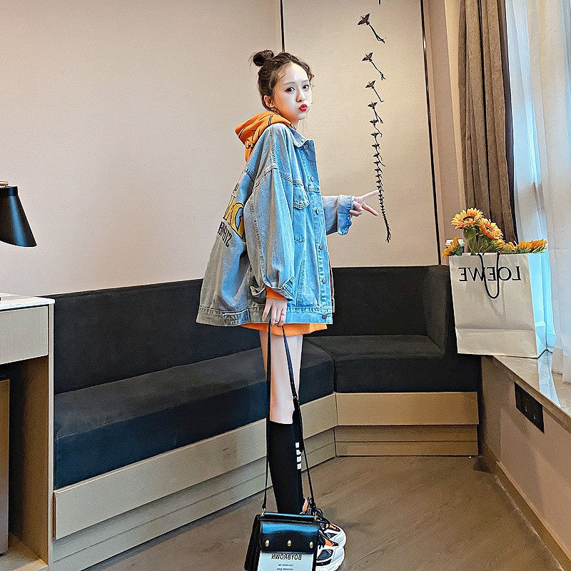 Amazon New Loose Denim Jacket for Women bf Embroidered Plus Size Cardigan Jacket Trendy Denim Jacket