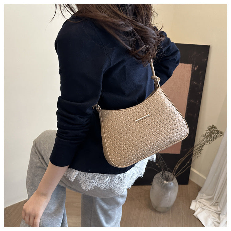 New Commuting Solid Color Underarm Bag Crossbody Bag Simple Fashion Single Shoulder Bag2025Spring Elegant Women's Handbag