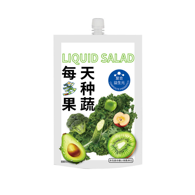 Liquid Salad100ml/Bag Dietary Fiber Meal Replacement Plant-Based Drink Source Fruit and Vegetable Drink Kale Green Juice Beverage