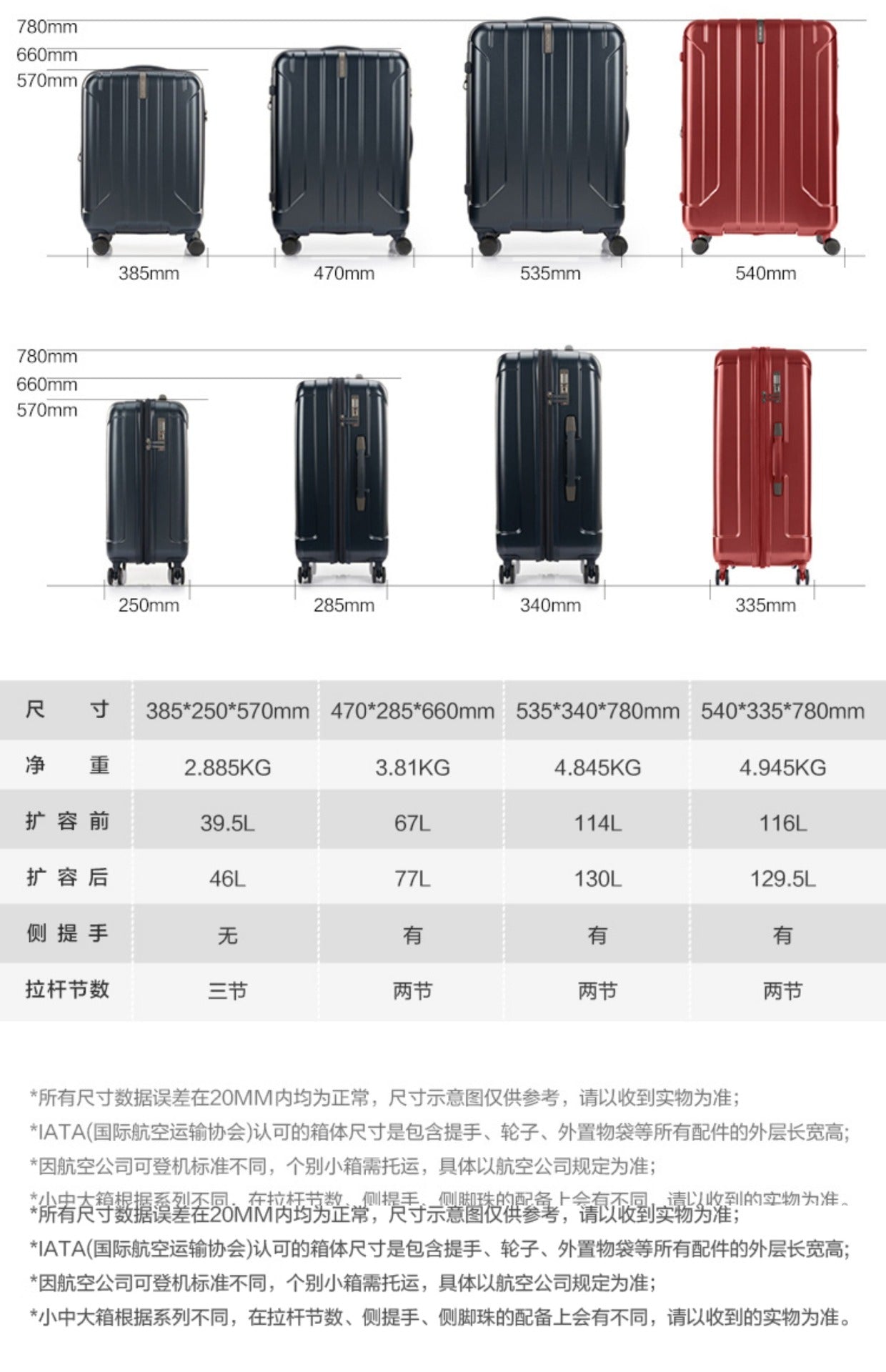 Samsonite NIAR Series Fashion Vertical Striped Wear-resistant Non-slip Travel Suitcase AY8Expandable Four-Wheel Trolley Case