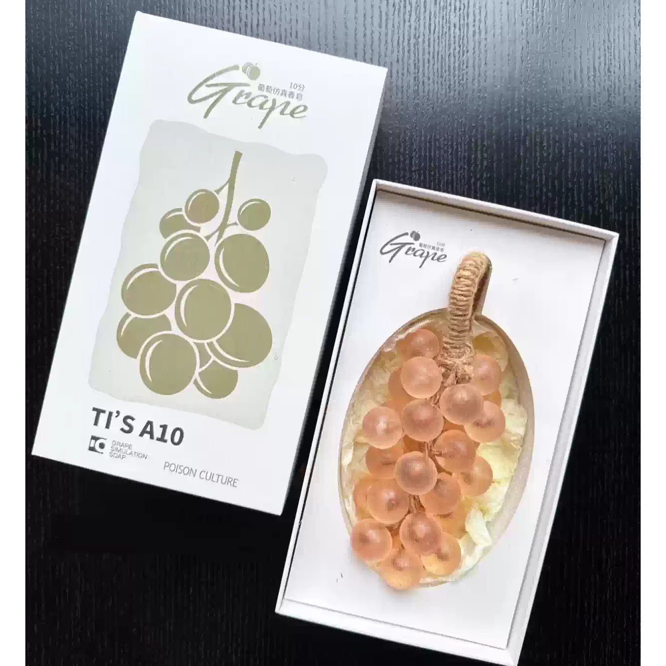 Crystal Grape Whole Bunch Soap Finished Product Simulation Soap Aromatherapy Soap Handmade Soap Gift Bath Bathroom Ornament Hanging Decoration