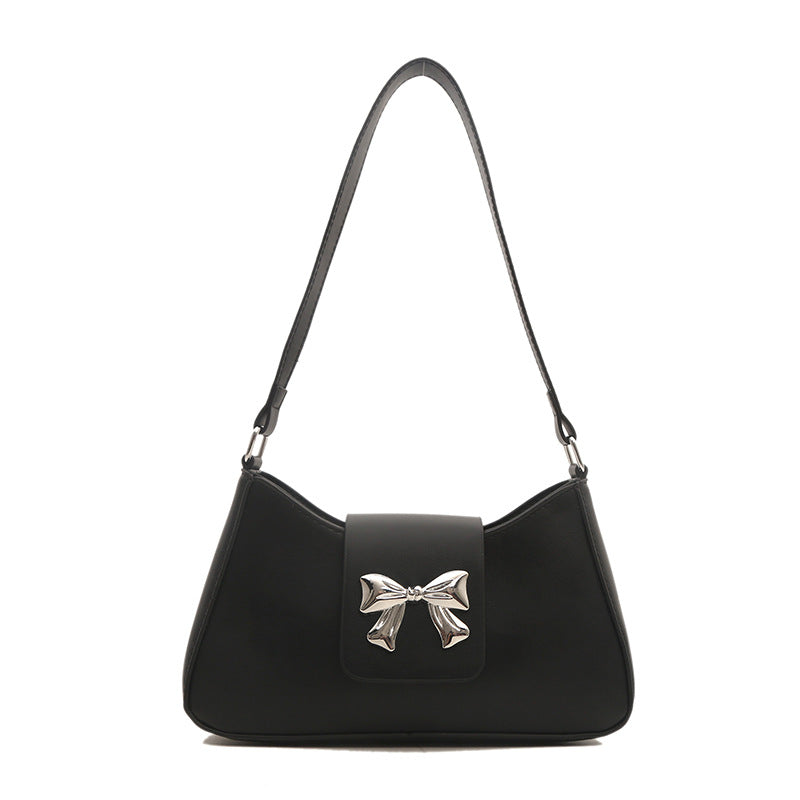 Korean Style Versatile Bag for Women2025Spring New Trendy Fashionable Single Shoulder Bag with Bowknot ins Underarm bag