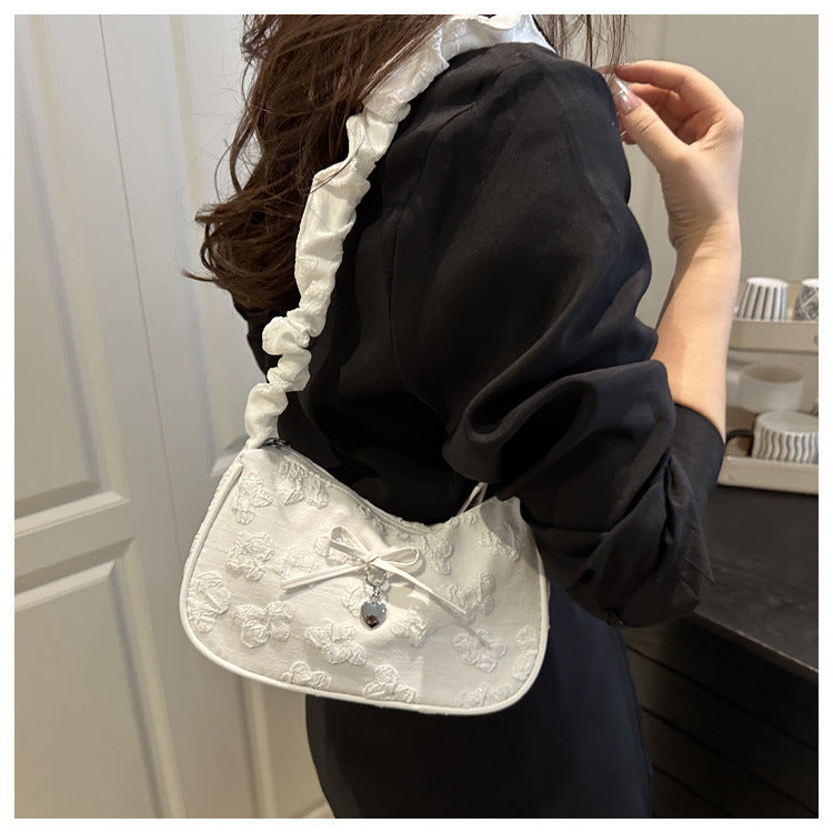 French Niche Bag for Women2025Summer New Fashion ins Sweet Cool Girl Versatile Fashion Single Shoulder Bag Underarm Bag