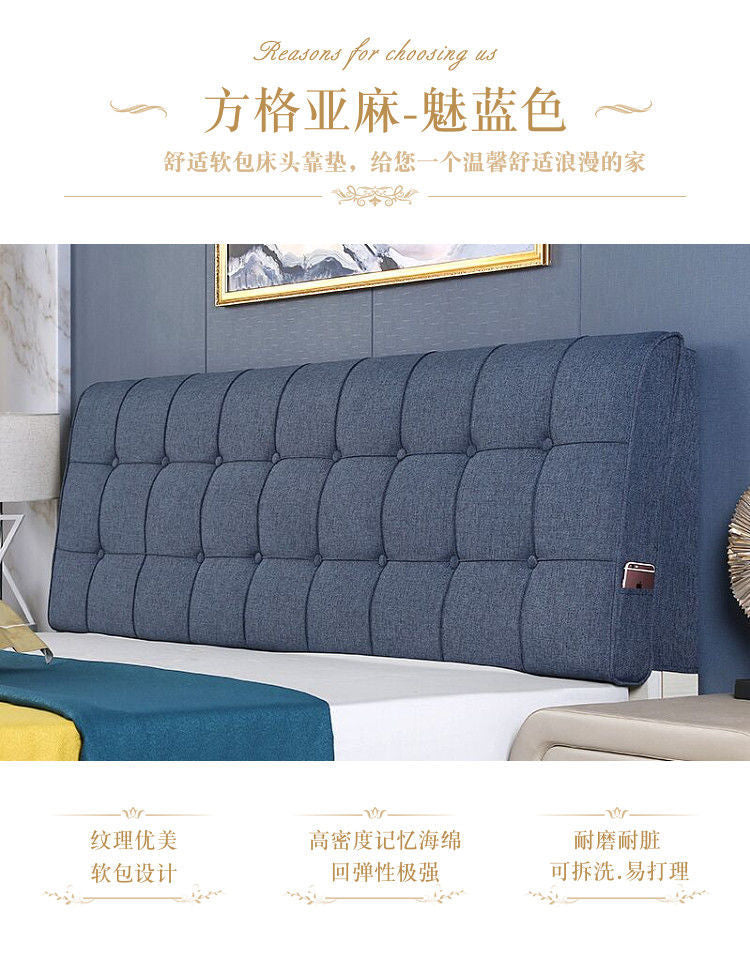 Headboard Cushion Full Cover Cushion Soft Cover Light Luxury Pillow Modern Tatami Simple Self-Adhesive Anti-Collision Head Fixation