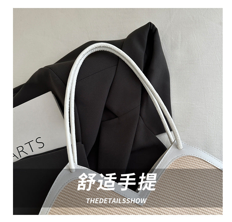 Summer Patchwork Large Capacity Women2025New Fashionable Loose Style Trendy New Casual Tote Shoulder Underarm Bag
