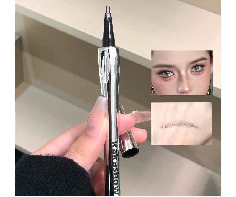 kakashow Two-Pronged Eyebrow Pencil with Fluorescent Hair, Distinct Wild Eyebrows, Waterproof and Sweatproof, Natural Look C479