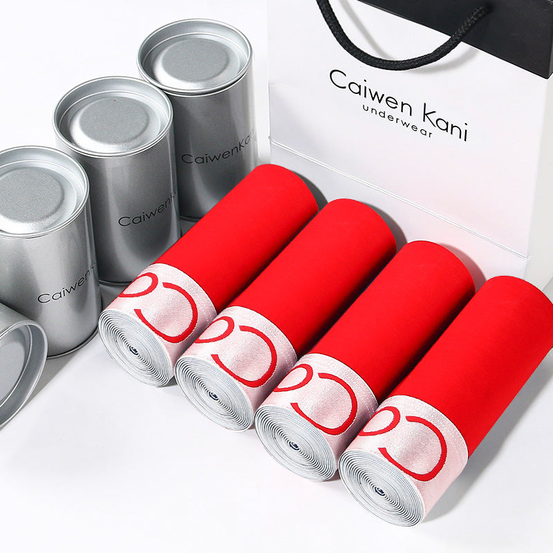 Men's Underwear Modal Cotton Crotch Large Size Boxer Briefs Antibacterial Breathable Underpants Four-Corner Briefs Gift Box Set http://detail.1688.com/offer/840039327825.html