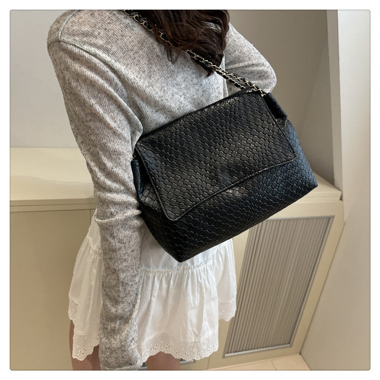 Korean Style ins Chain Bag Versatile Simple Large Capacity Shoulder Bag New Large Underarm Bag Commuter Bag