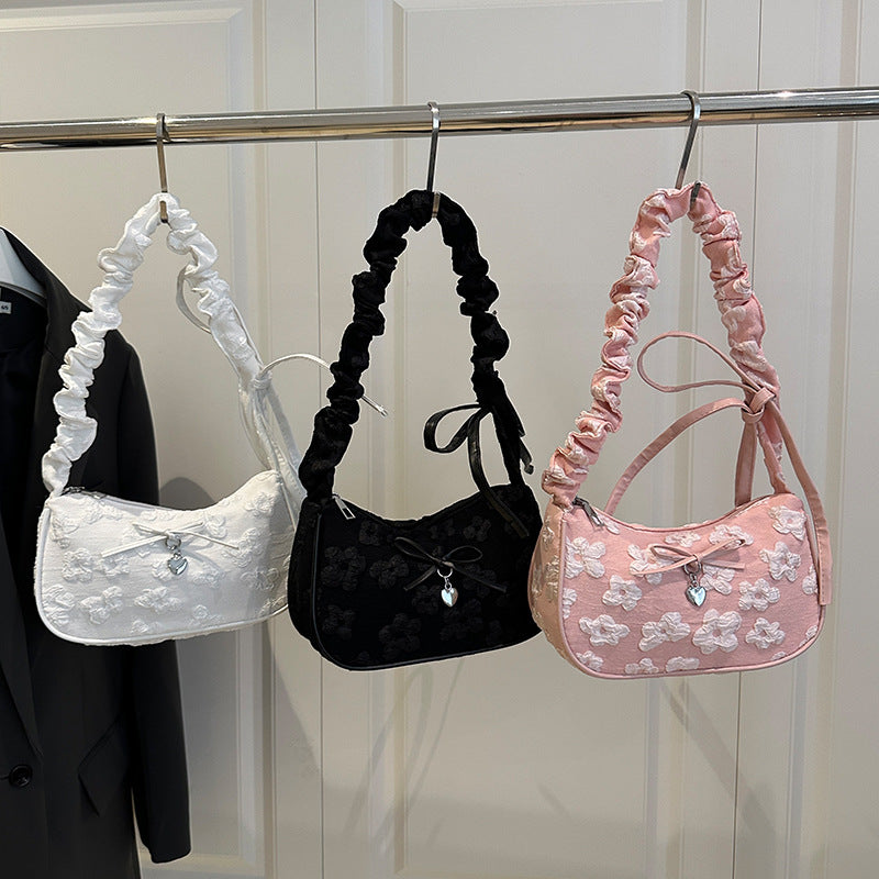 French Niche Bag for Women2025Summer New Fashion ins Sweet Cool Girl Versatile Fashion Single Shoulder Bag Underarm Bag