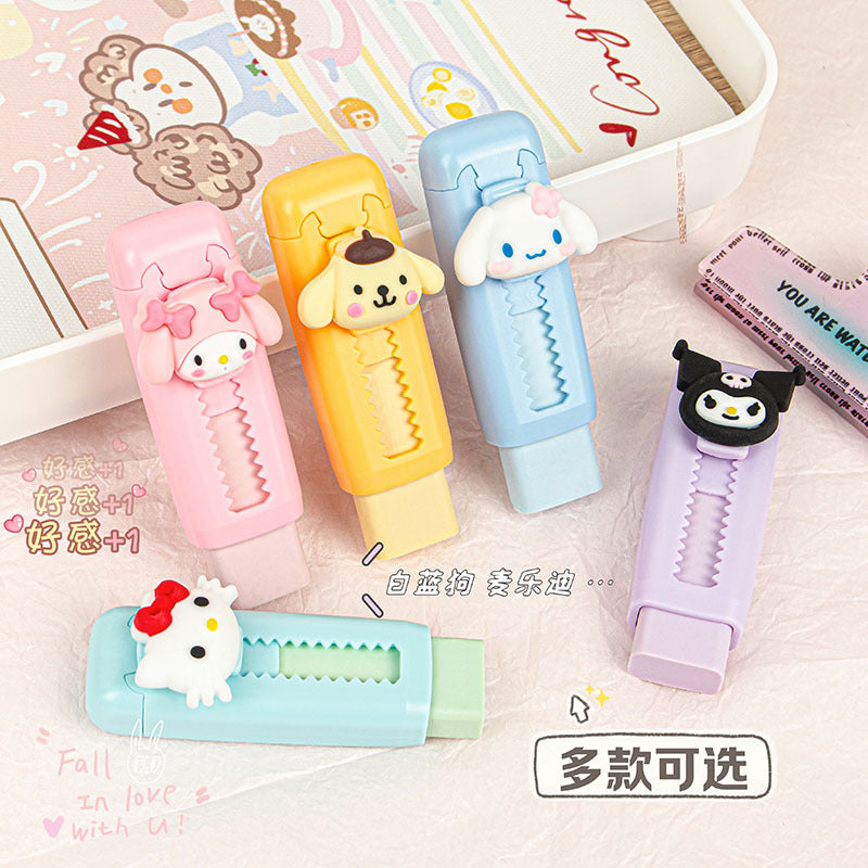 Sanrio Push-Pull Eraser Retractable Cartoon Eraser No Debris Student Back-to-School Season Learning Supplies Wholesale http://detail.1688.com/offer/829893494848.html