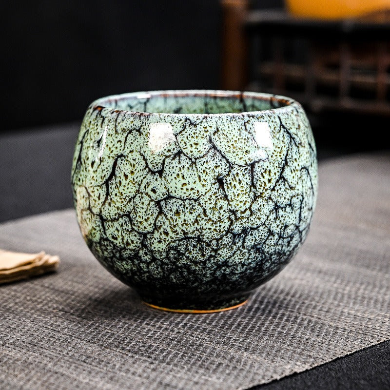 Kiln Change Five Elements Cup Kung Fu Tea Cup Large Capacity Exclusive Master Cup Tasting Cup Tea Bowl High-end Commemorative Tea Cup Gift Box
