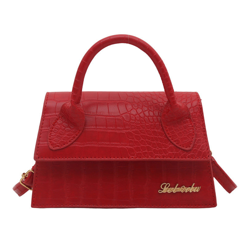 Korean style stone pattern single shoulder bag for women2025New Textured Handheld Small Square Bag Versatile Fashion Simple Crossbody Bag
