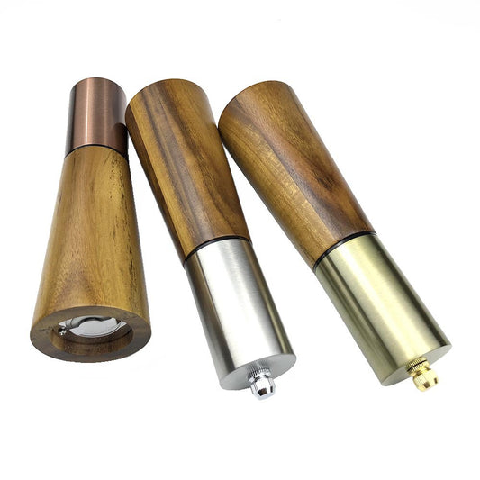 Acacia Wood Grinder Pepper Mill Manual Pepper Grinder Multi-use Seasoning Bottle Kitchen Tool