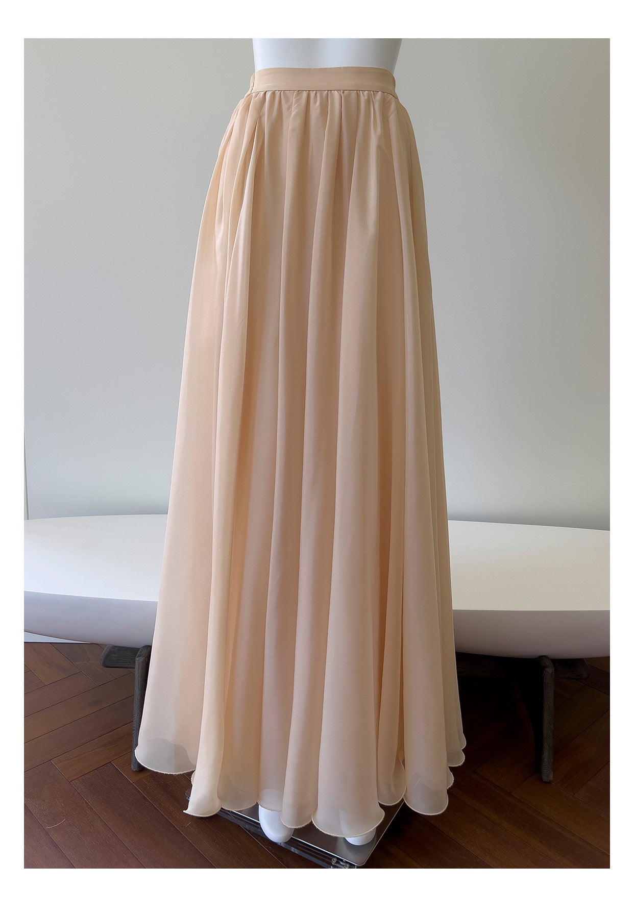Yige Lila2025Early Autumn New Apricot Waist-Cinching Long Sleeve Coat Paired with Long Skirt 71443+51361