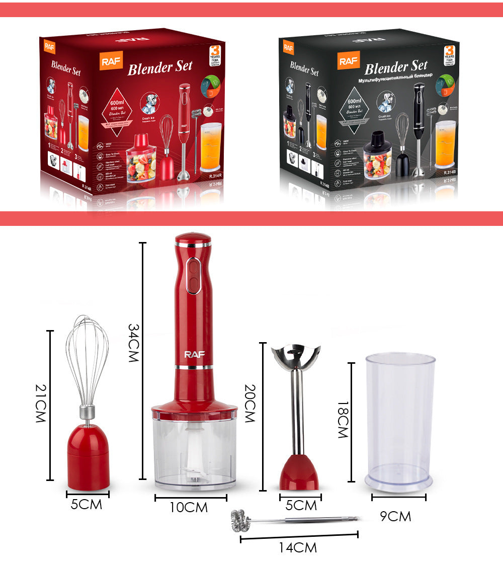 European Standard5Combination1Multifunctional Kitchen Handheld Cooking Stick Baby Food Electric Stirring Stick Milk Juicer Meat Grinder