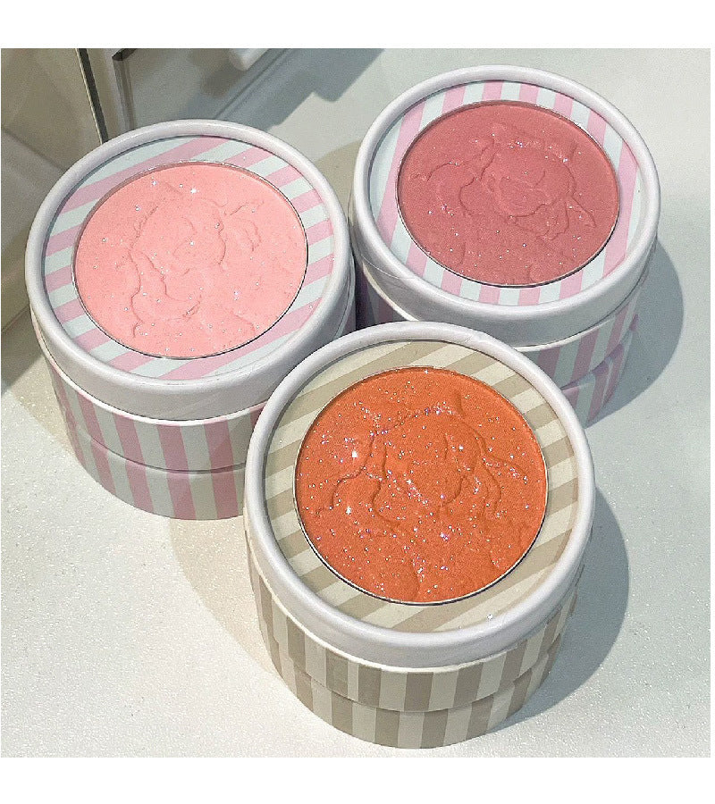 HERORANGE Little Fairy Embossed Blush Colorful Pure Desire Blush Purple Fine Shimmer Matte Contour Atmosphere Rouge595