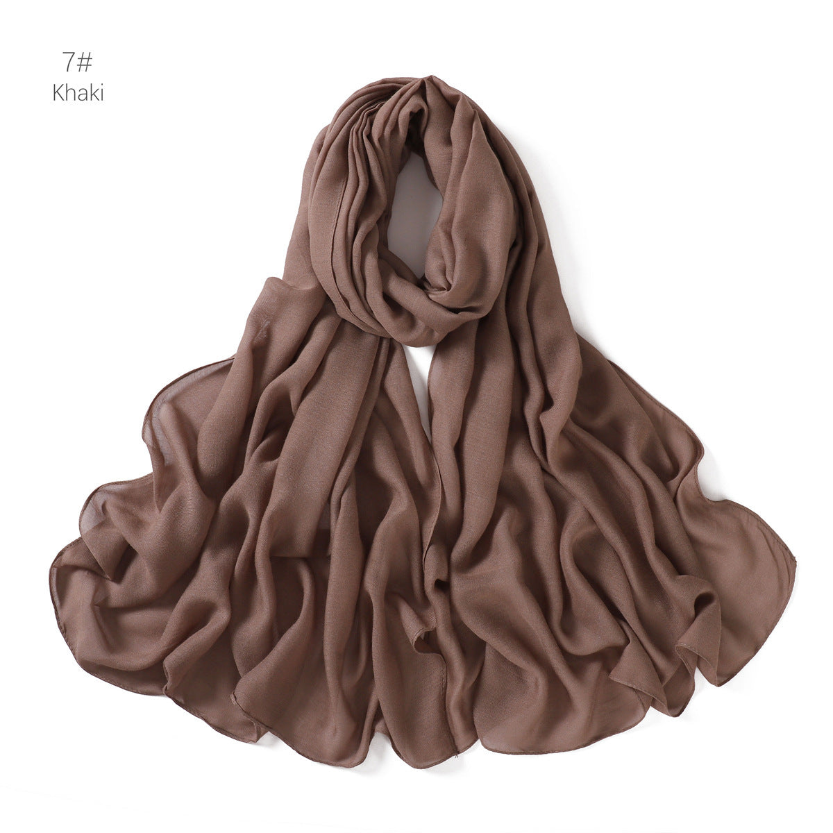 Lightweight Rayon Cotton Linen Solid Color Long Scarf Air-conditioned Room Travel Shawl Monochrome Rayon Scarf Headscarf Shawl for Women