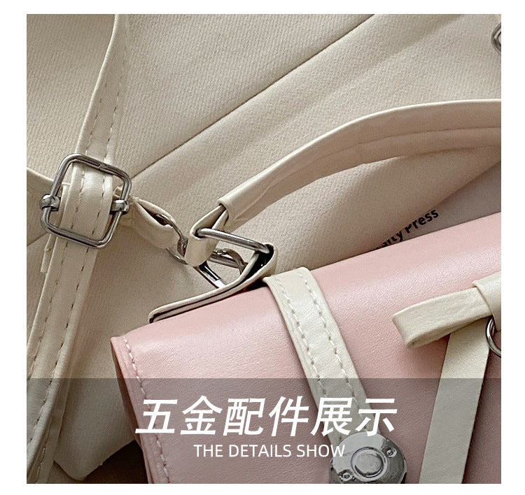 Single Shoulder Double Shoulder Women's Bag2025New Fashionable Girly Casual Multi-use Small Square Bag Spring Summer Hot-selling Women's Bag