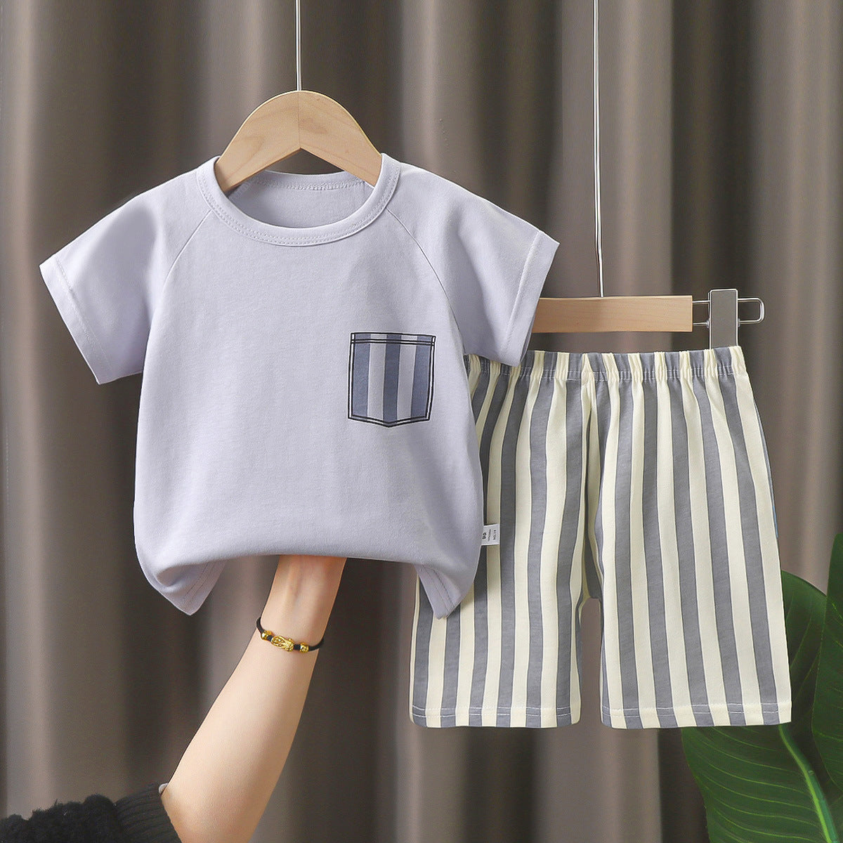 Children's Summer Short Sleeve Set a Cotton-like Boys' and Girls' Clothing t T-shirt Baby Summer Clothing2025Children's Clothing